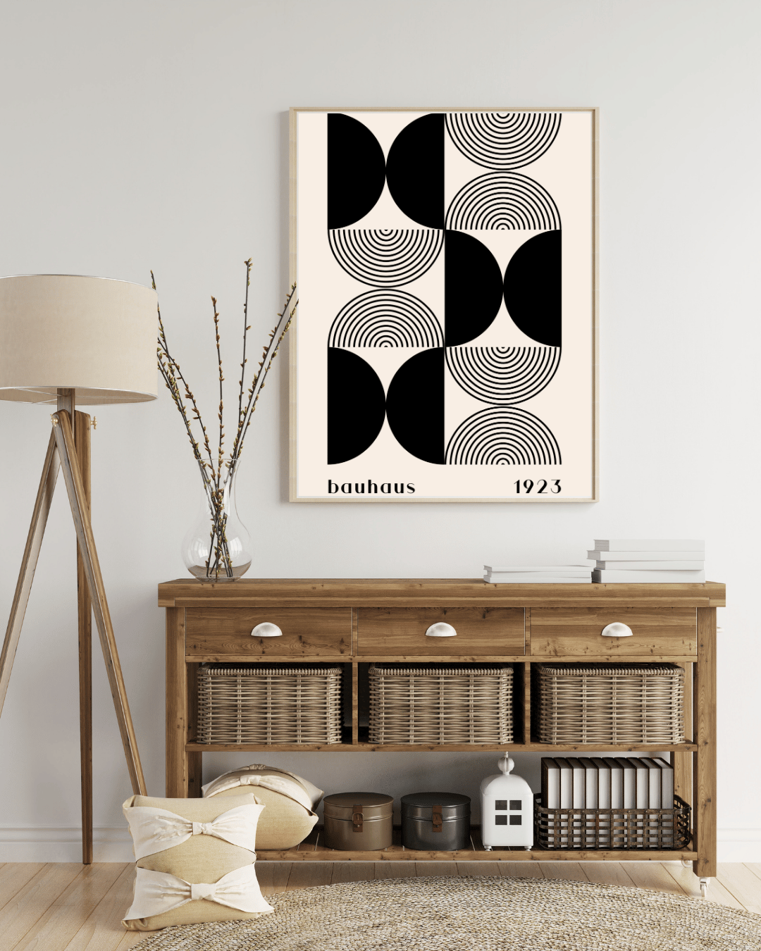 Bauhaus Plakat 26 – Sort Hvid Geometrisk Harmoni