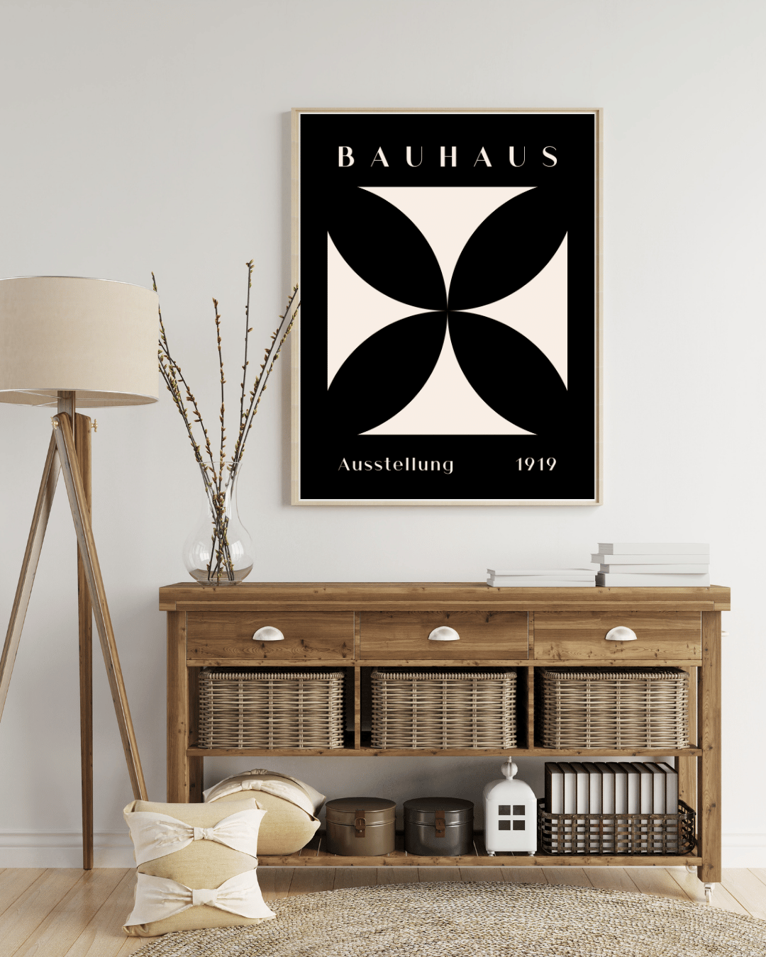 Bauhaus Plakat 31 – Sort Symmetrisk Kontrast