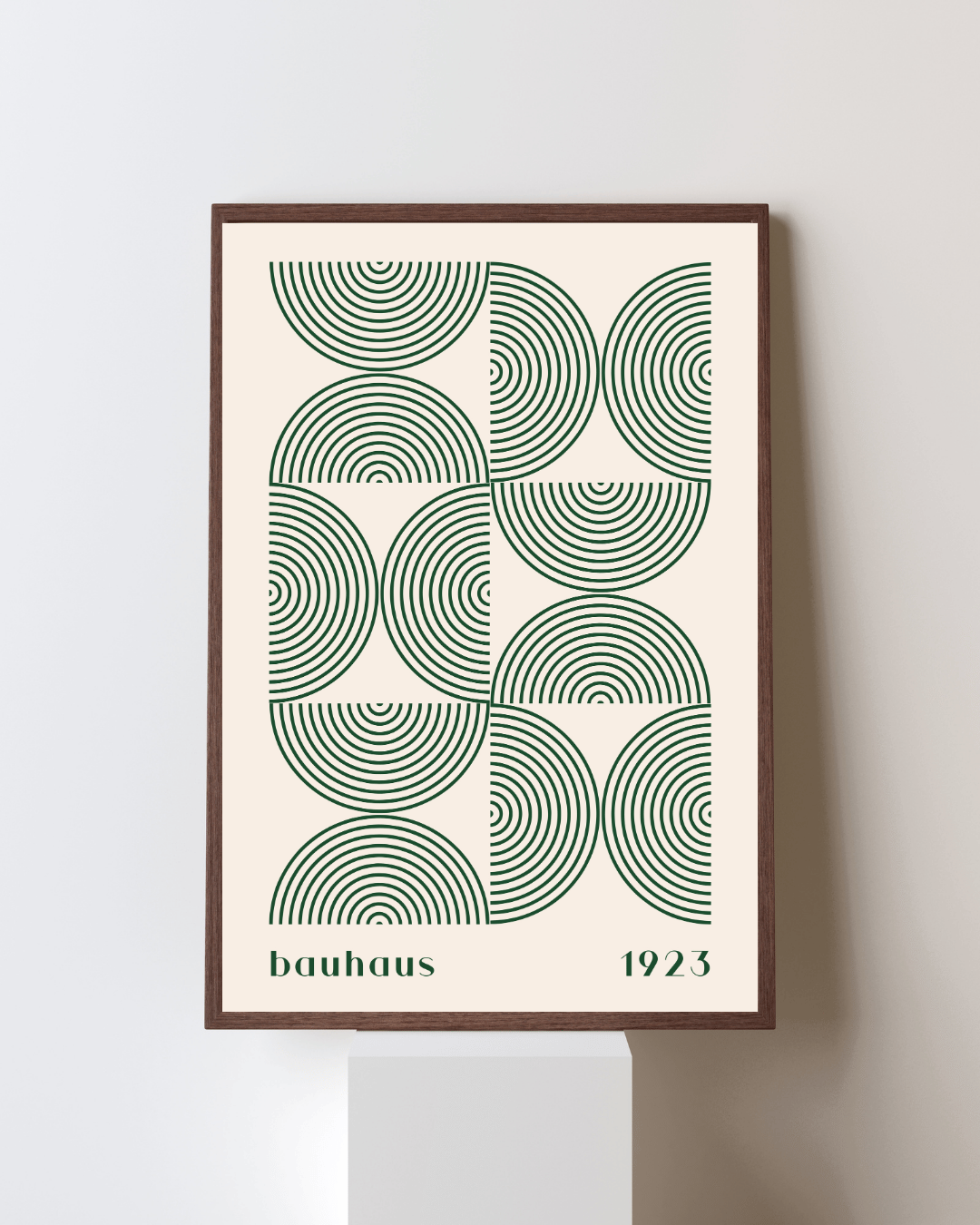 Bauhaus Plakat 27 – Grønne Cirkler i Rytmisk Mønster