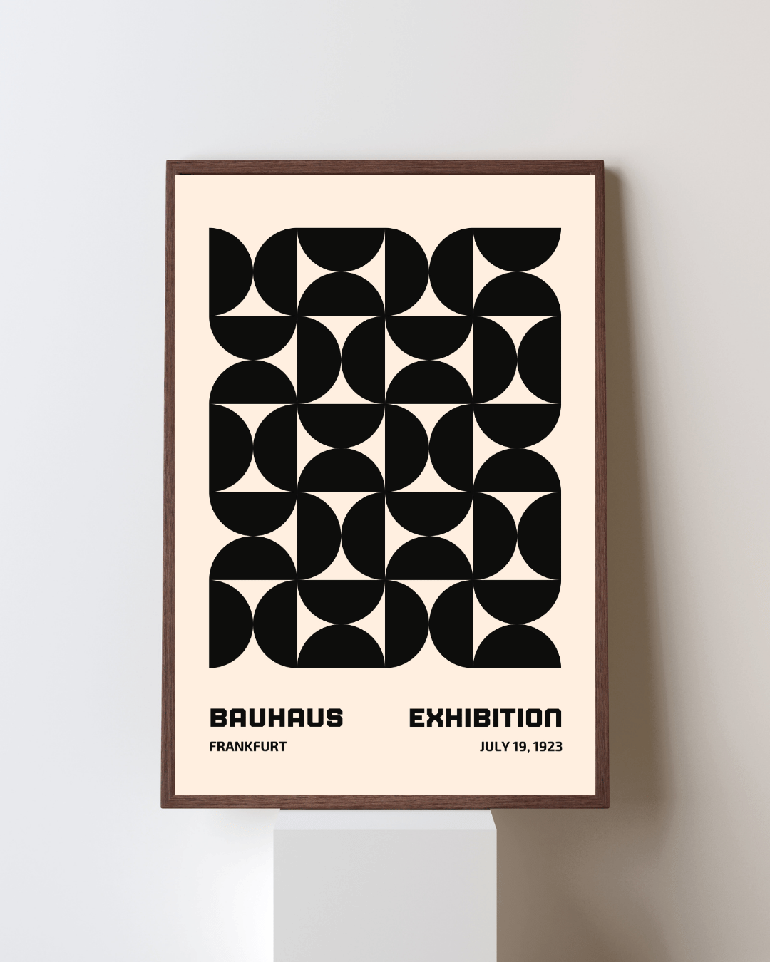 Bauhaus Plakat 19 - Sort Geometrisk Rytme