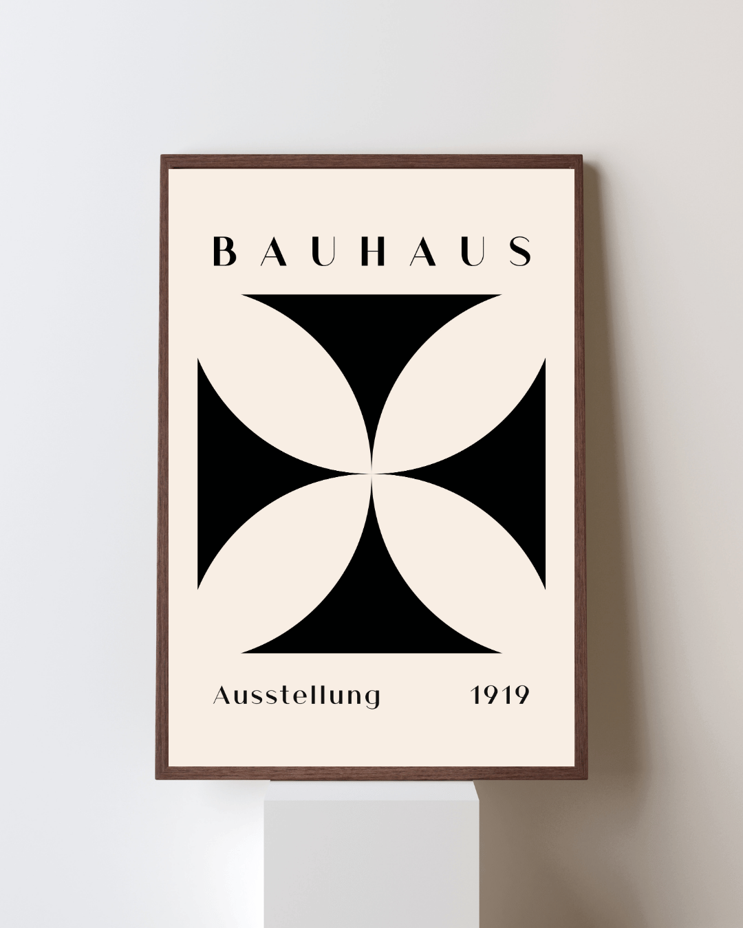 Bauhaus Plakat 28 – Symmetrisk Sort Hvid Balance
