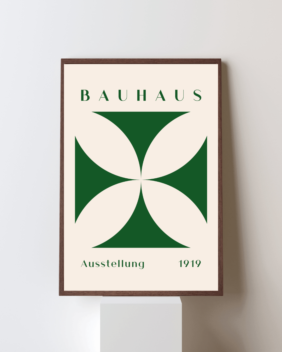 Bauhaus Plakat 29 – Grøn Symmetrisk Geometri