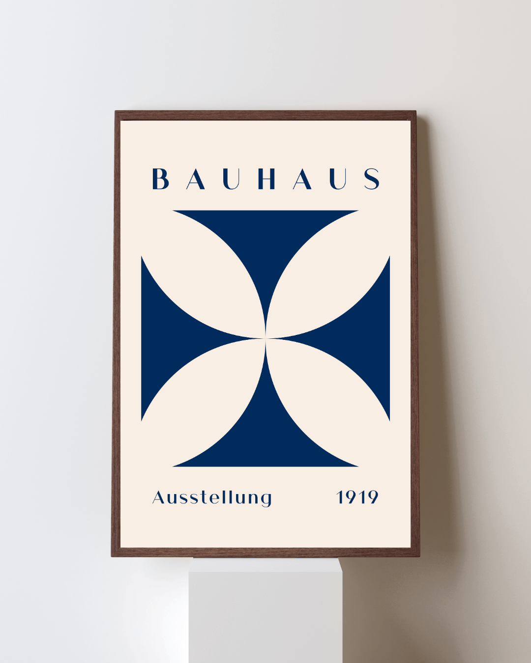 Bauhaus Plakat 30 – Blå Symmetrisk Geometri