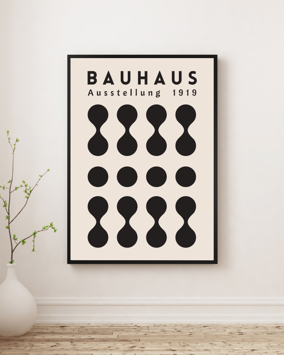 Bauhaus Plakat 3 - Grafisk Rytme i Sort