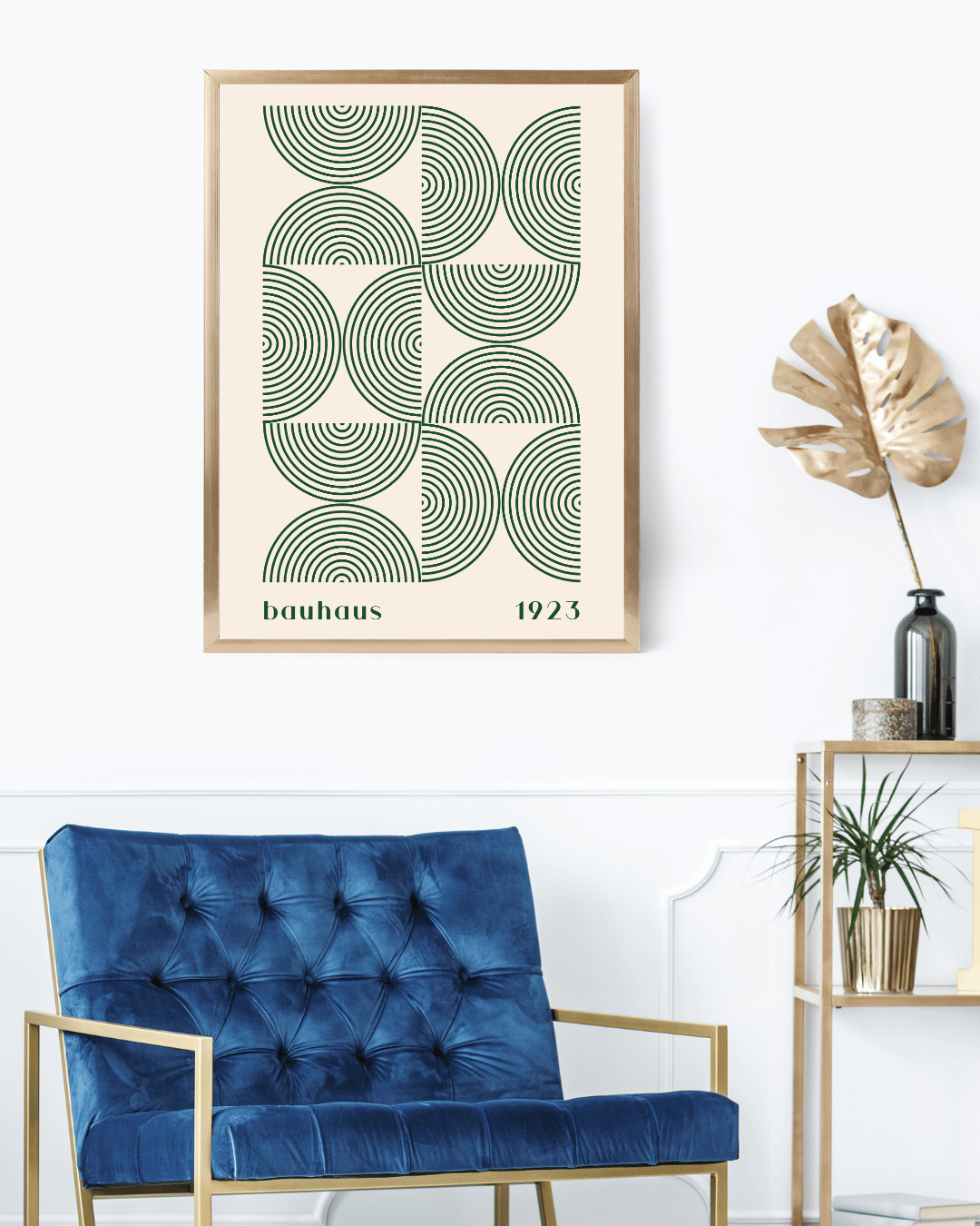 Bauhaus Plakat 27 – Grønne Cirkler i Rytmisk Mønster