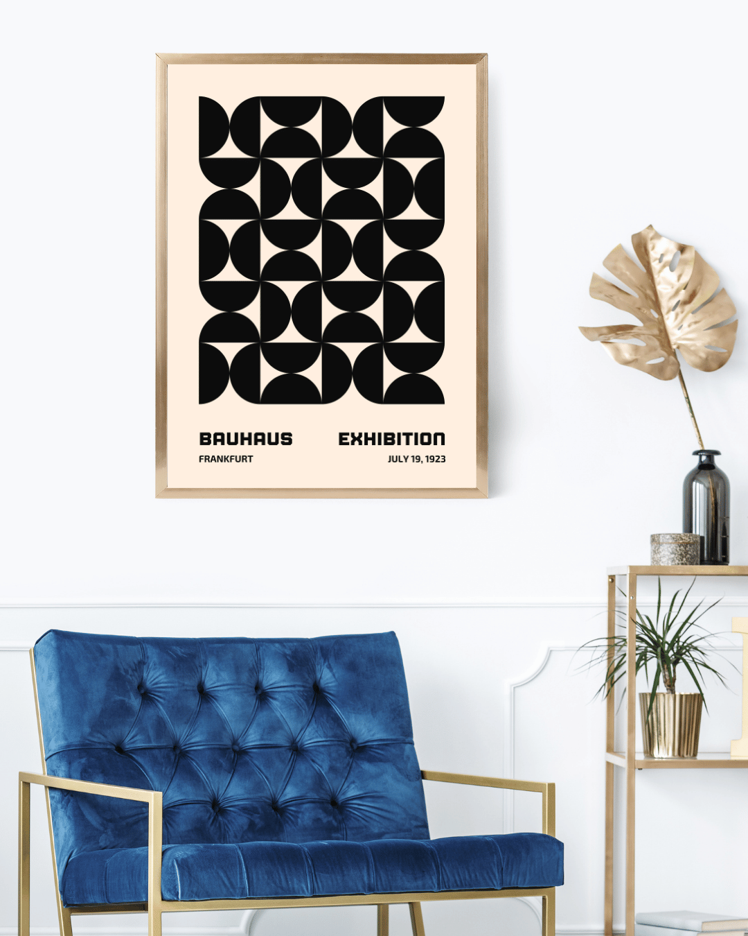 Bauhaus Plakat 19 - Sort Geometrisk Rytme