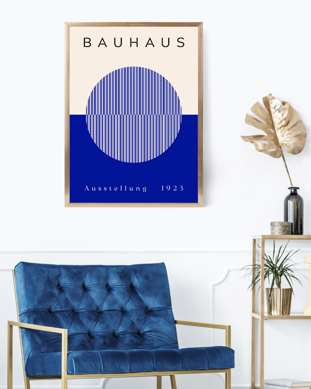 Bauhaus Plakat 11 - Grafisk Cirkel i Blå