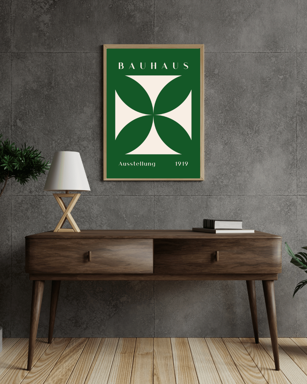 Bauhaus Plakat 37 – Grøn Symmetrisk Balance