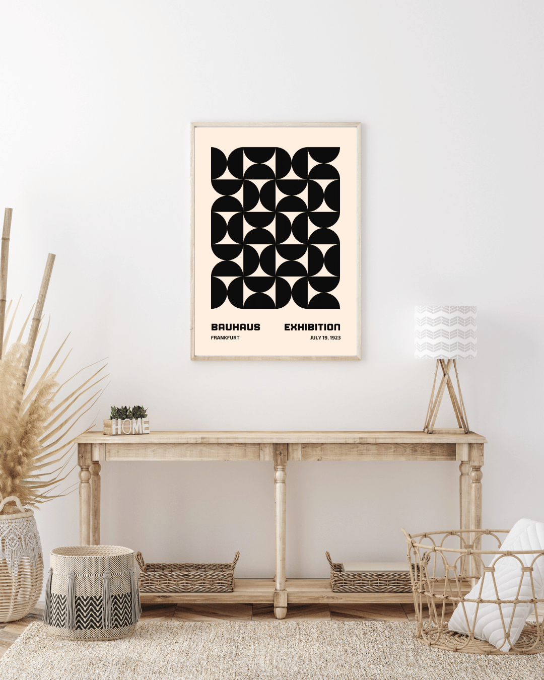 Bauhaus Plakat 19 - Sort Geometrisk Rytme