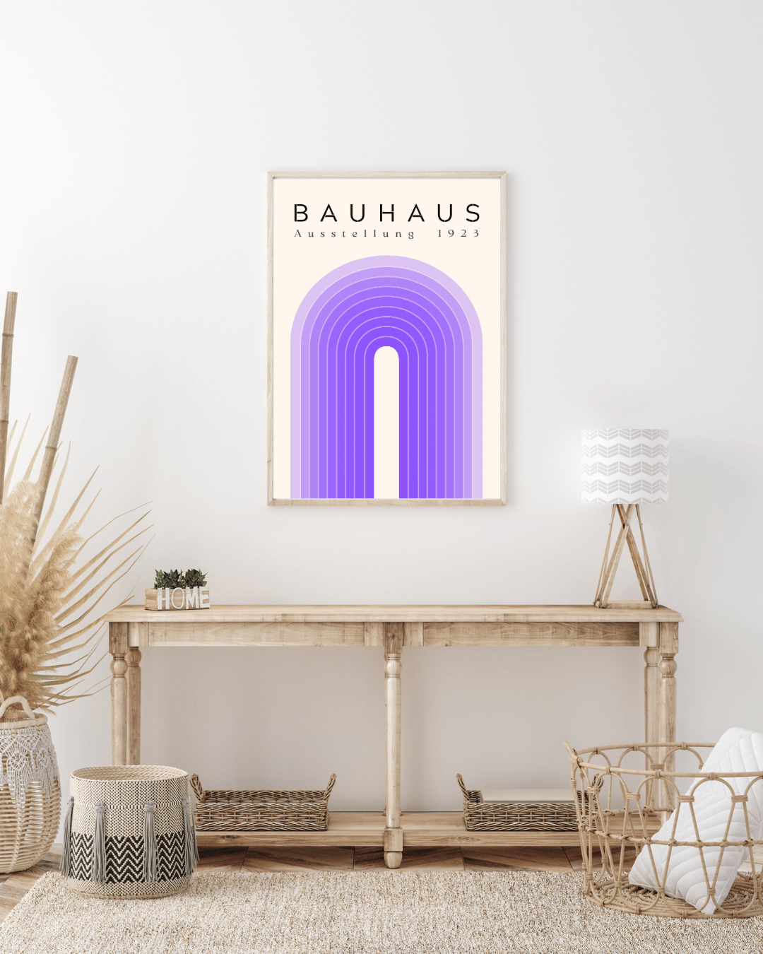 Bauhaus Plakat 23 – Blød Geometri i Lilla Nuancer
