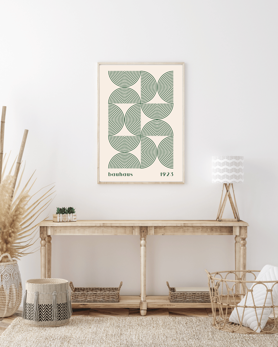 Bauhaus Plakat 27 – Grønne Cirkler i Rytmisk Mønster