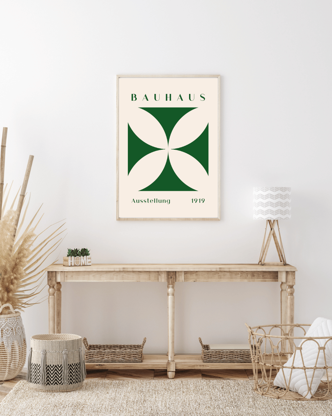 Bauhaus Plakat 29 – Grøn Symmetrisk Geometri
