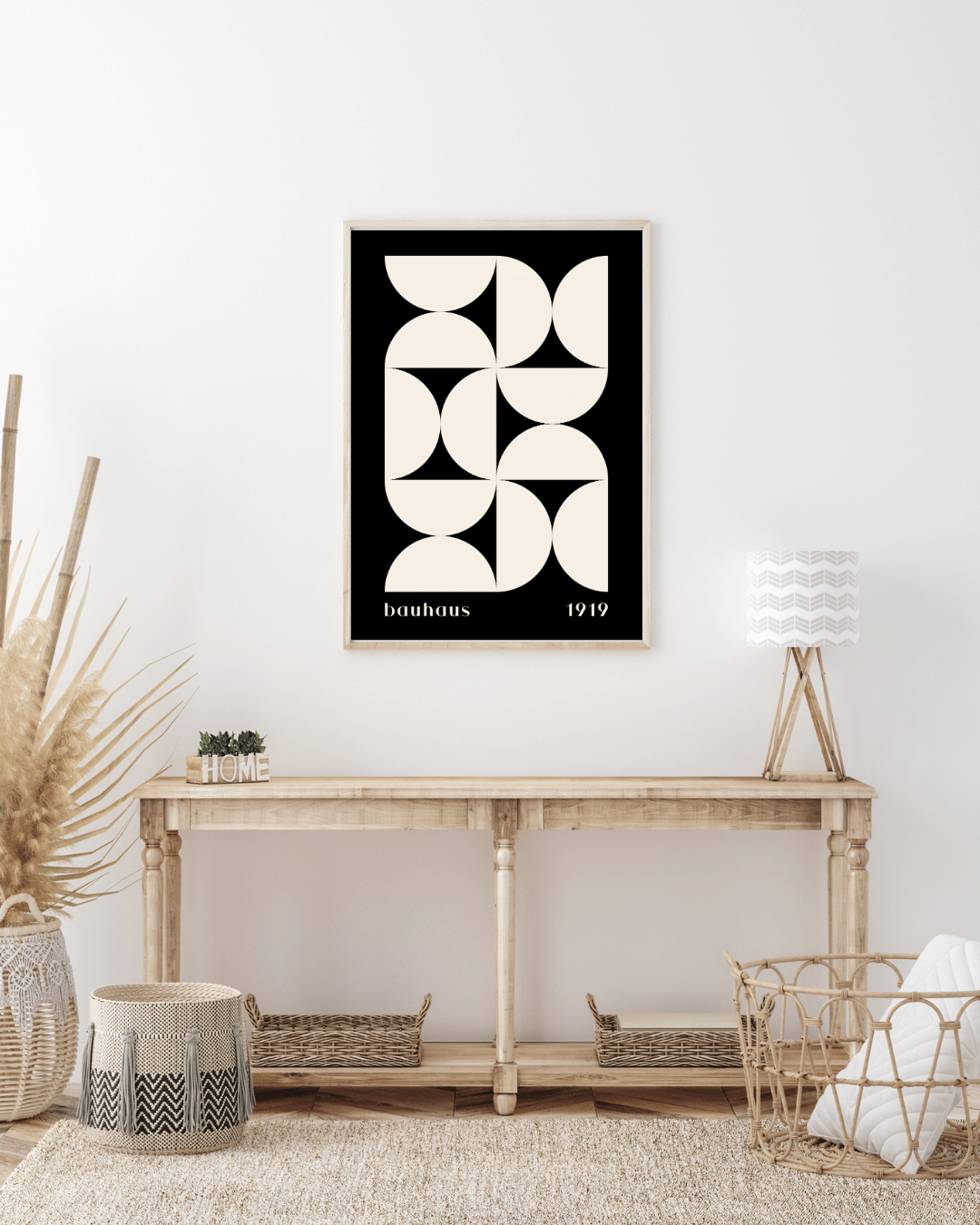 Bauhaus Plakat 32 – Modulær Sort Hvid Geometri