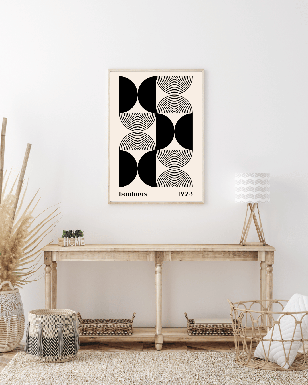 Bauhaus Plakat 26 – Sort Hvid Geometrisk Harmoni