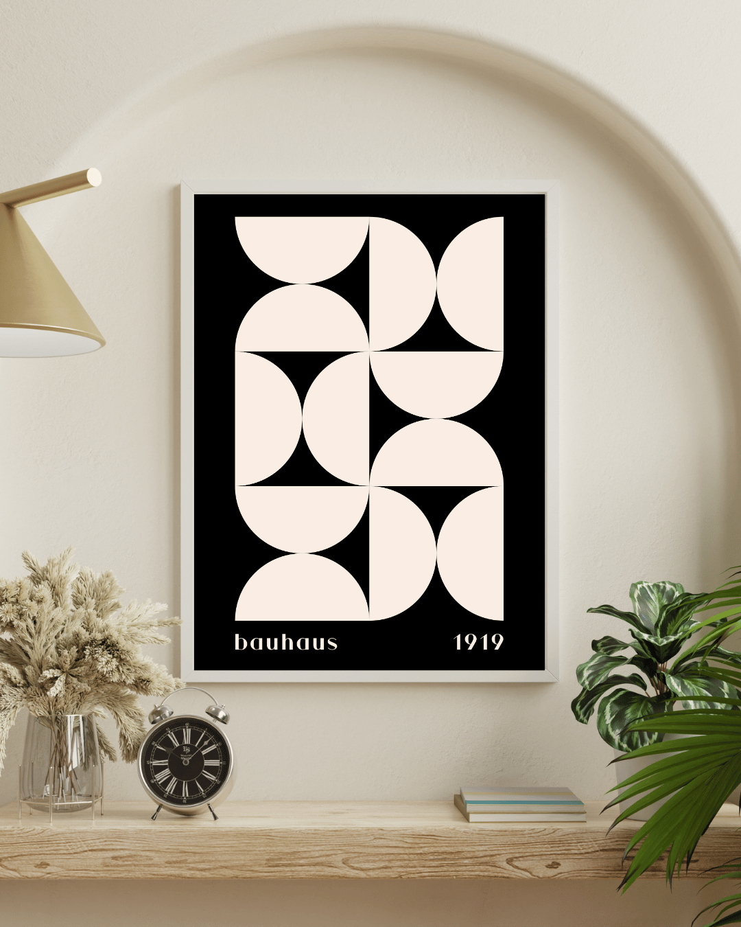 Bauhaus Plakat 32 – Modulær Sort Hvid Geometri