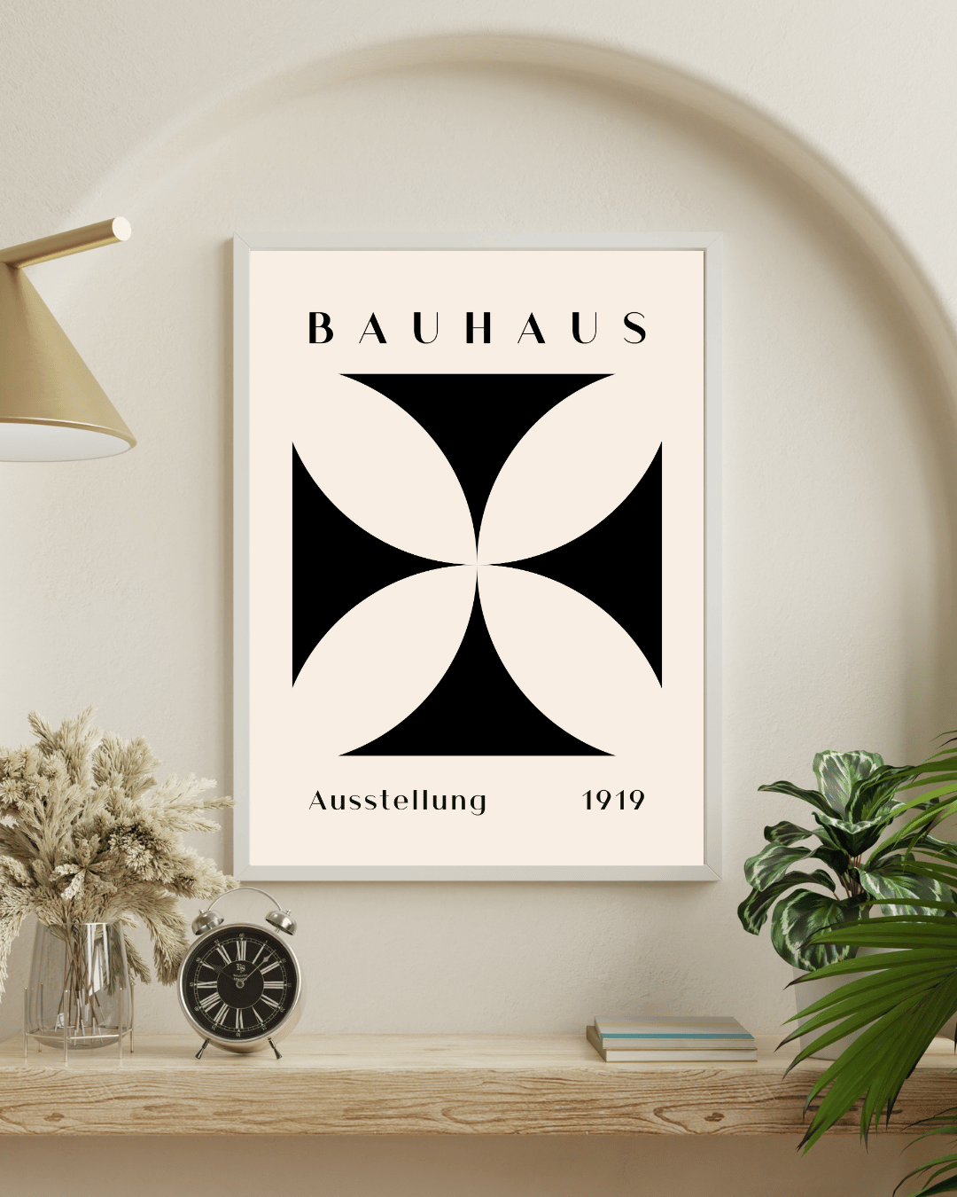 Bauhaus Plakat 28 – Symmetrisk Sort Hvid Balance