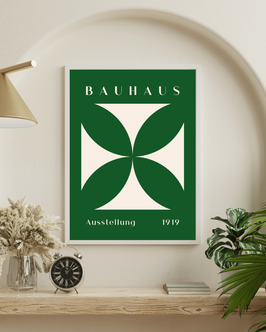 Bauhaus Plakat 37 – Grøn Symmetrisk Balance