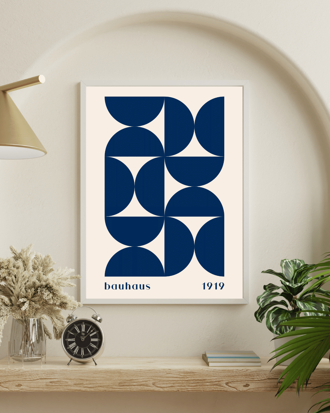 Bauhaus Plakat 33 – Modulær Blå Geometri