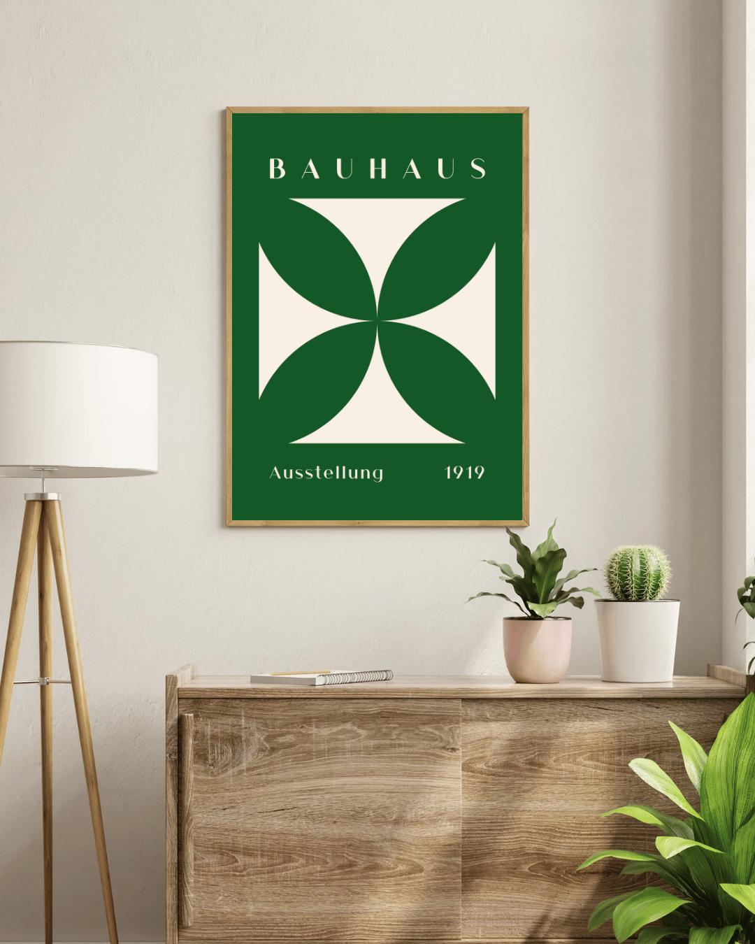 Bauhaus Plakat 37 – Grøn Symmetrisk Balance