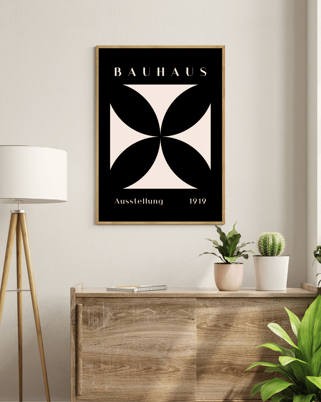 Bauhaus Plakat 31 – Sort Symmetrisk Kontrast
