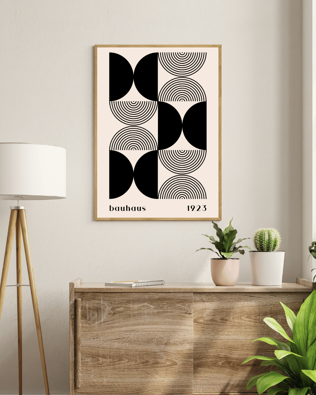 Bauhaus Plakat 26 – Sort Hvid Geometrisk Harmoni
