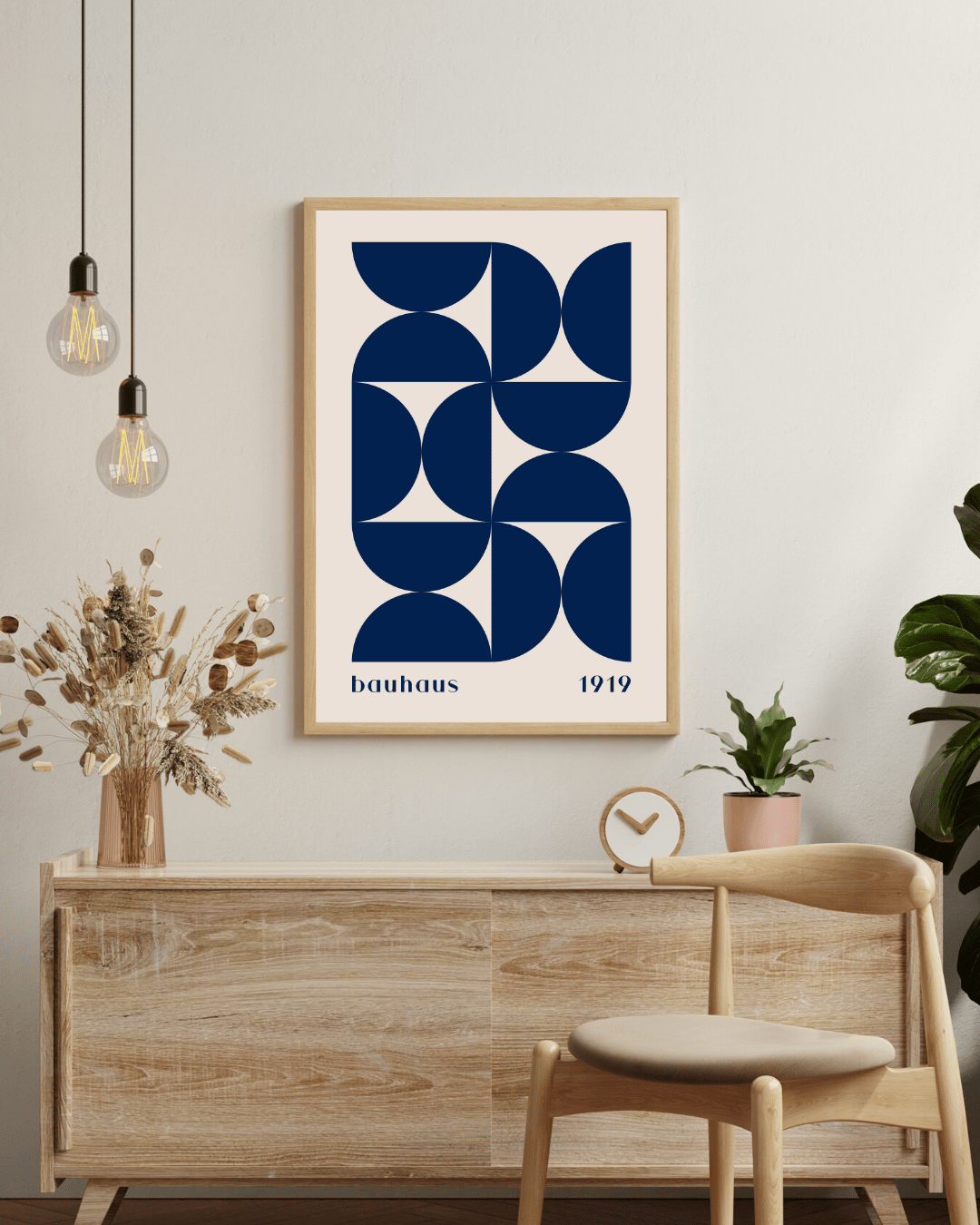 Bauhaus Plakat 33 – Modulær Blå Geometri