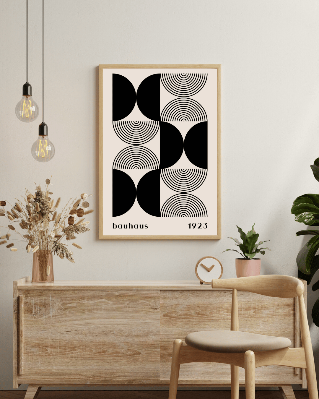 Bauhaus Plakat 26 – Sort Hvid Geometrisk Harmoni