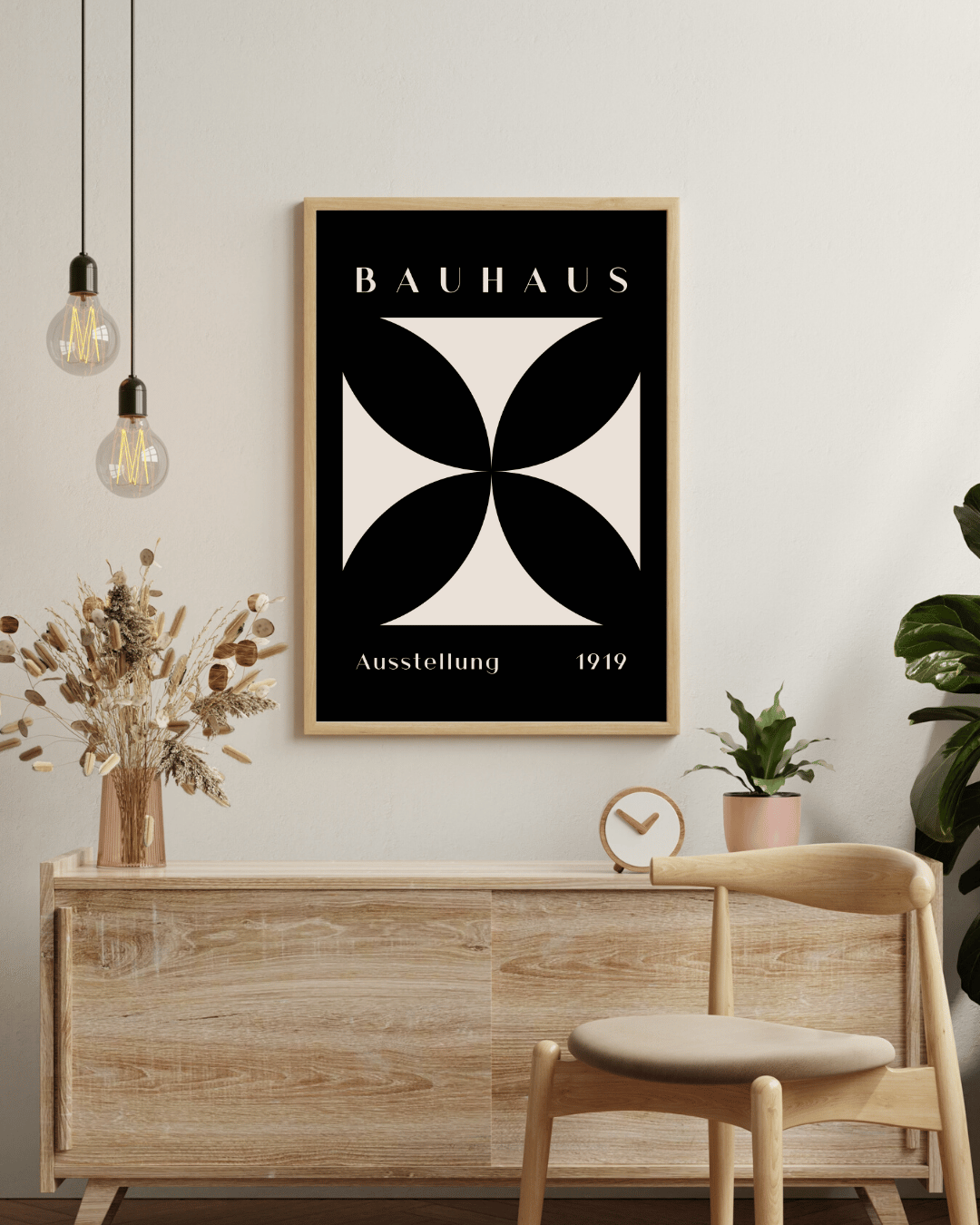 Bauhaus Plakat 31 – Sort Symmetrisk Kontrast
