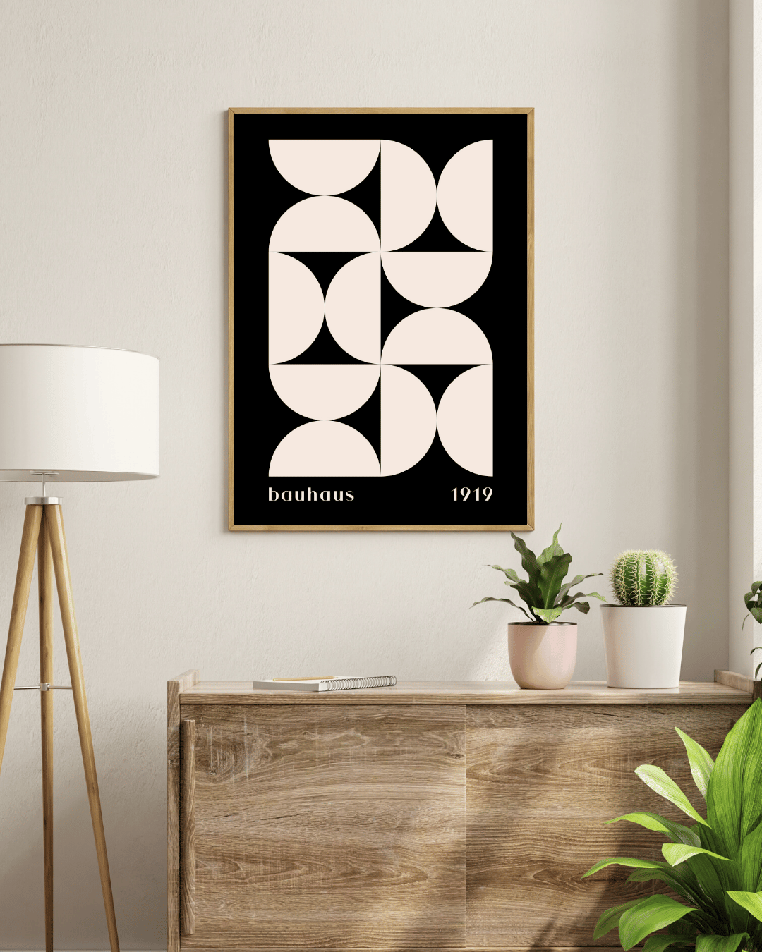 Bauhaus Plakat 32 – Modulær Sort Hvid Geometri