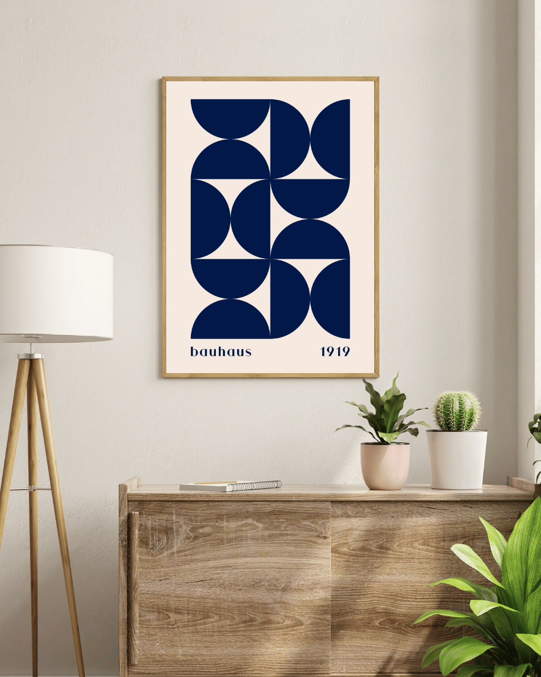 Bauhaus Plakat 33 – Modulær Blå Geometri