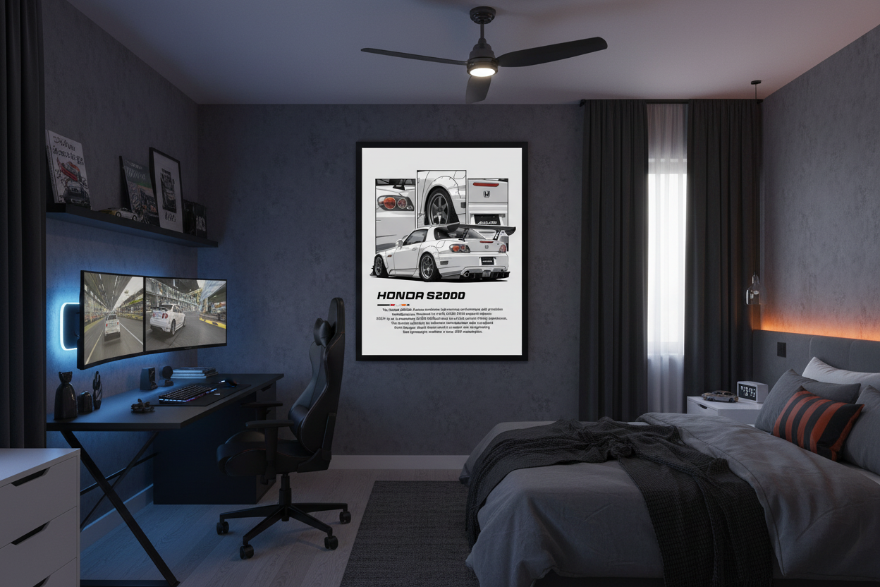 Bil Plakat 108 - Honda S2000 Amuse i teenager-drengeværelse