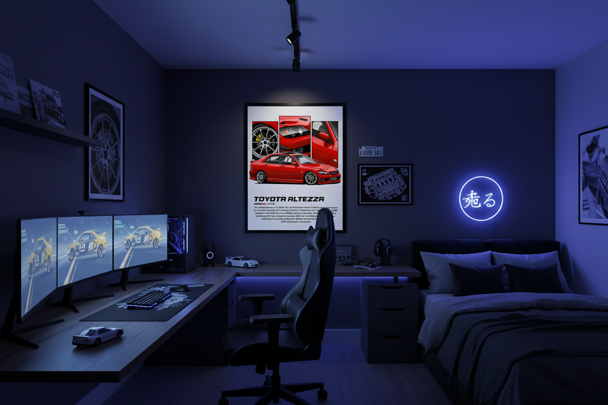 Bil Plakat 117 - Toyota Altezza i teenager-drengeværelse