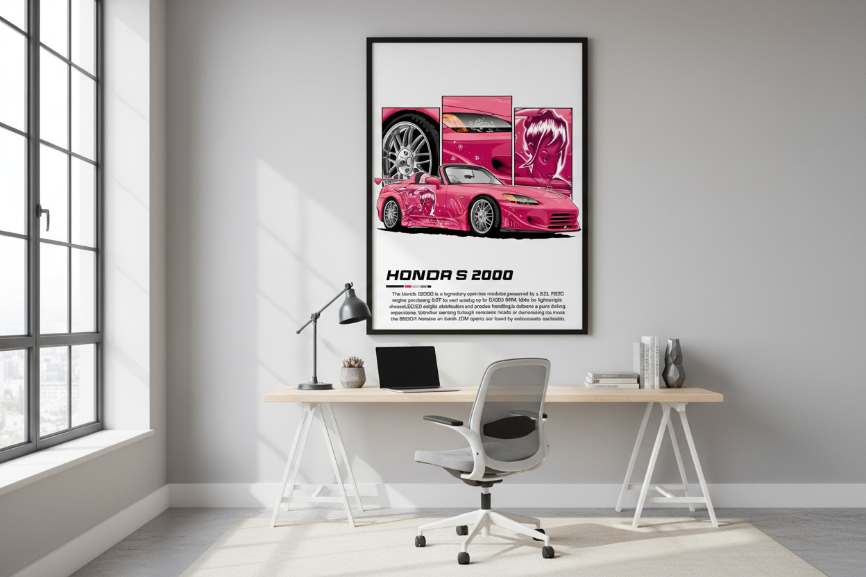 Bil Plakat 121 i hjemmekontor