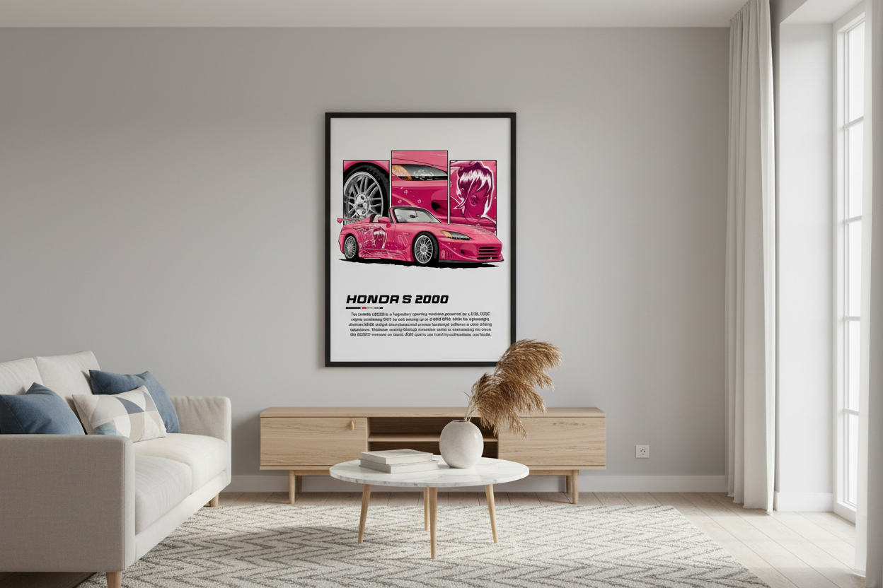 Bil Plakat 121 i stue