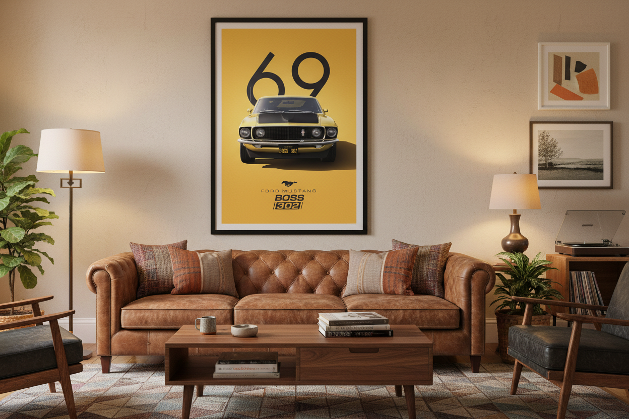 Bil Plakat 124 i stue