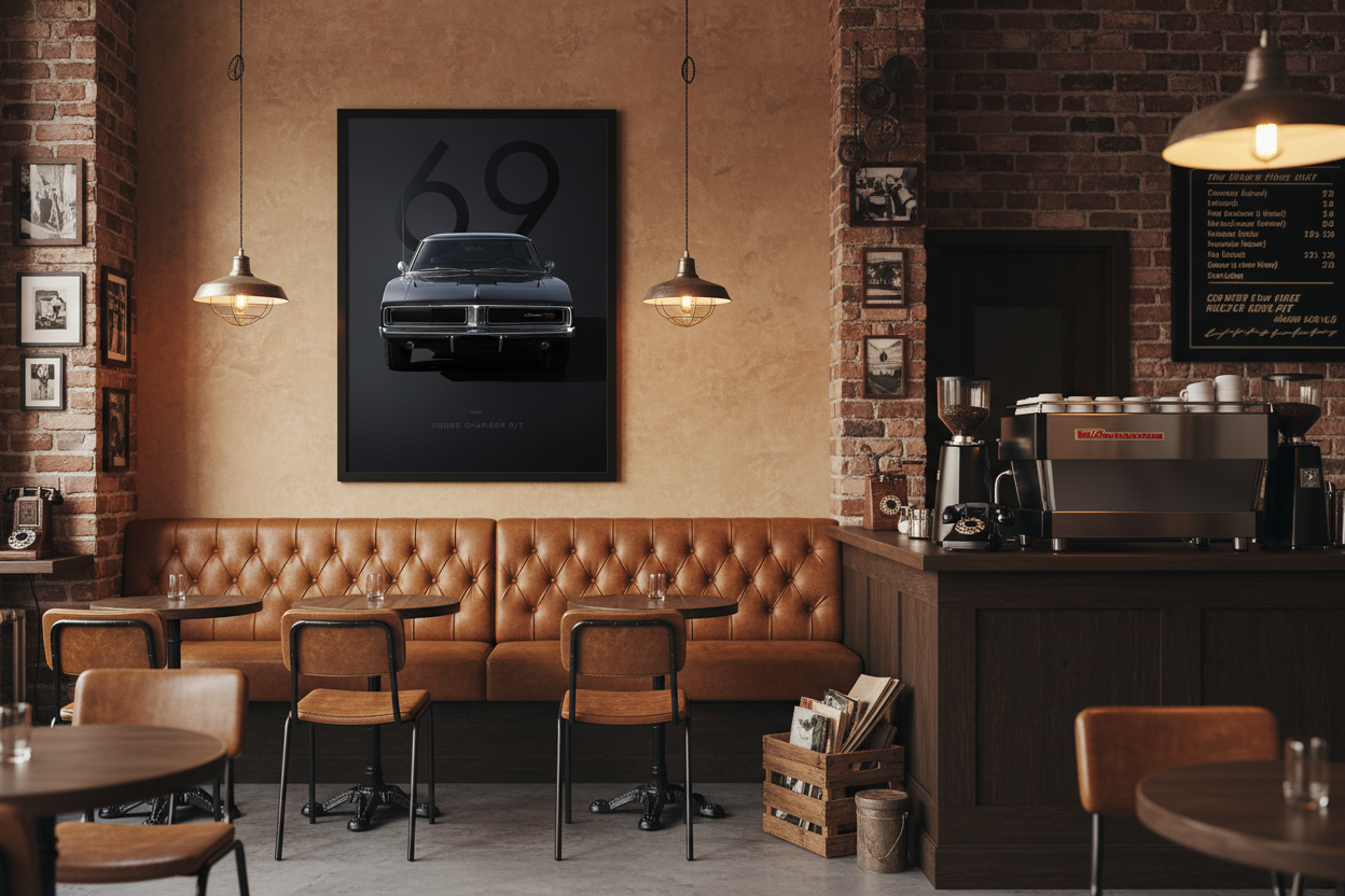 Bil Plakat 125 i cafe