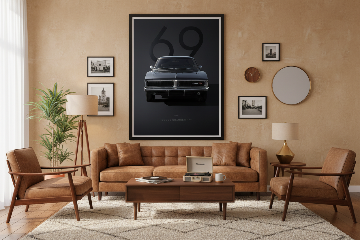 Bil Plakat 125 i stue