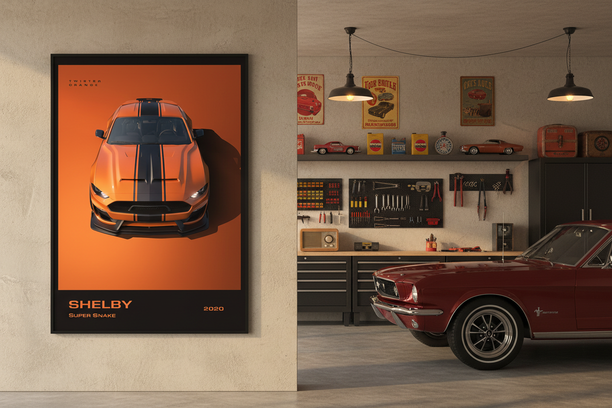 Bil Plakat 126 i garage