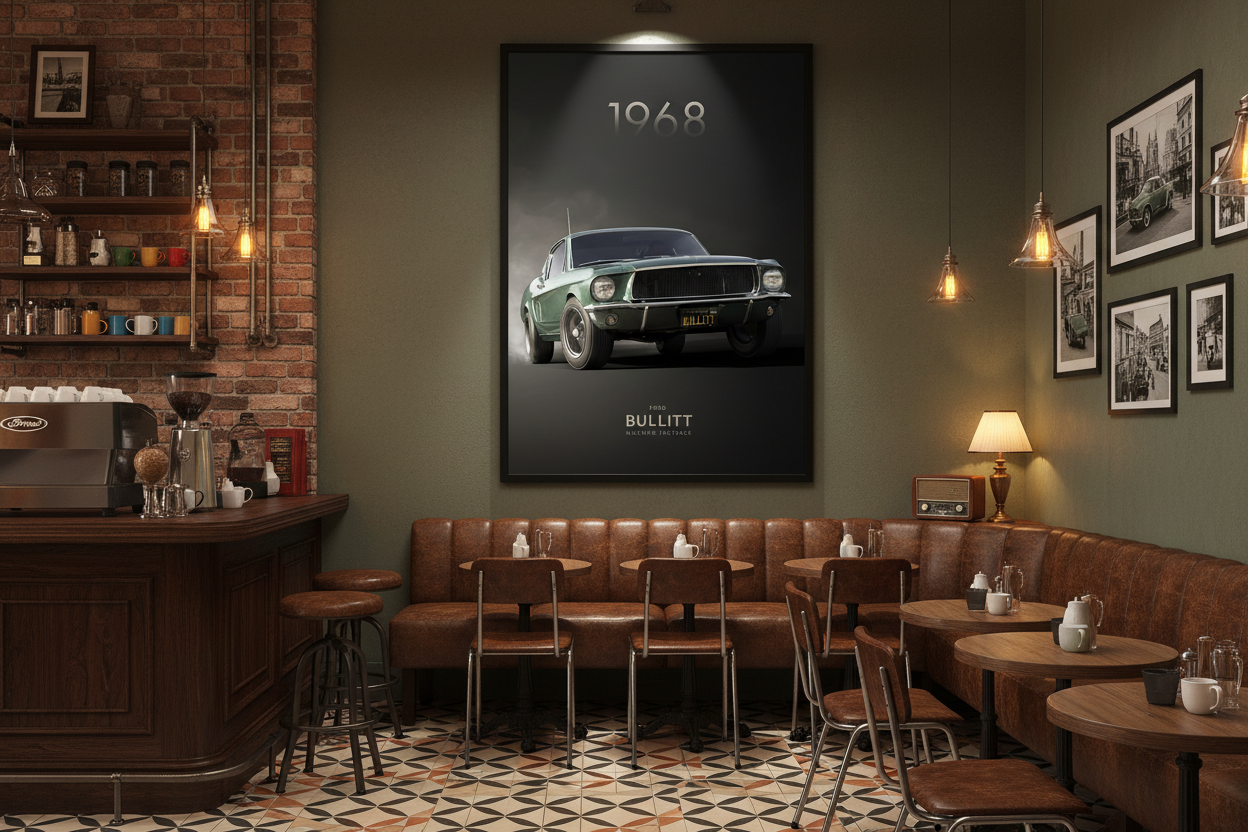 Bil Plakat 128 i cafe