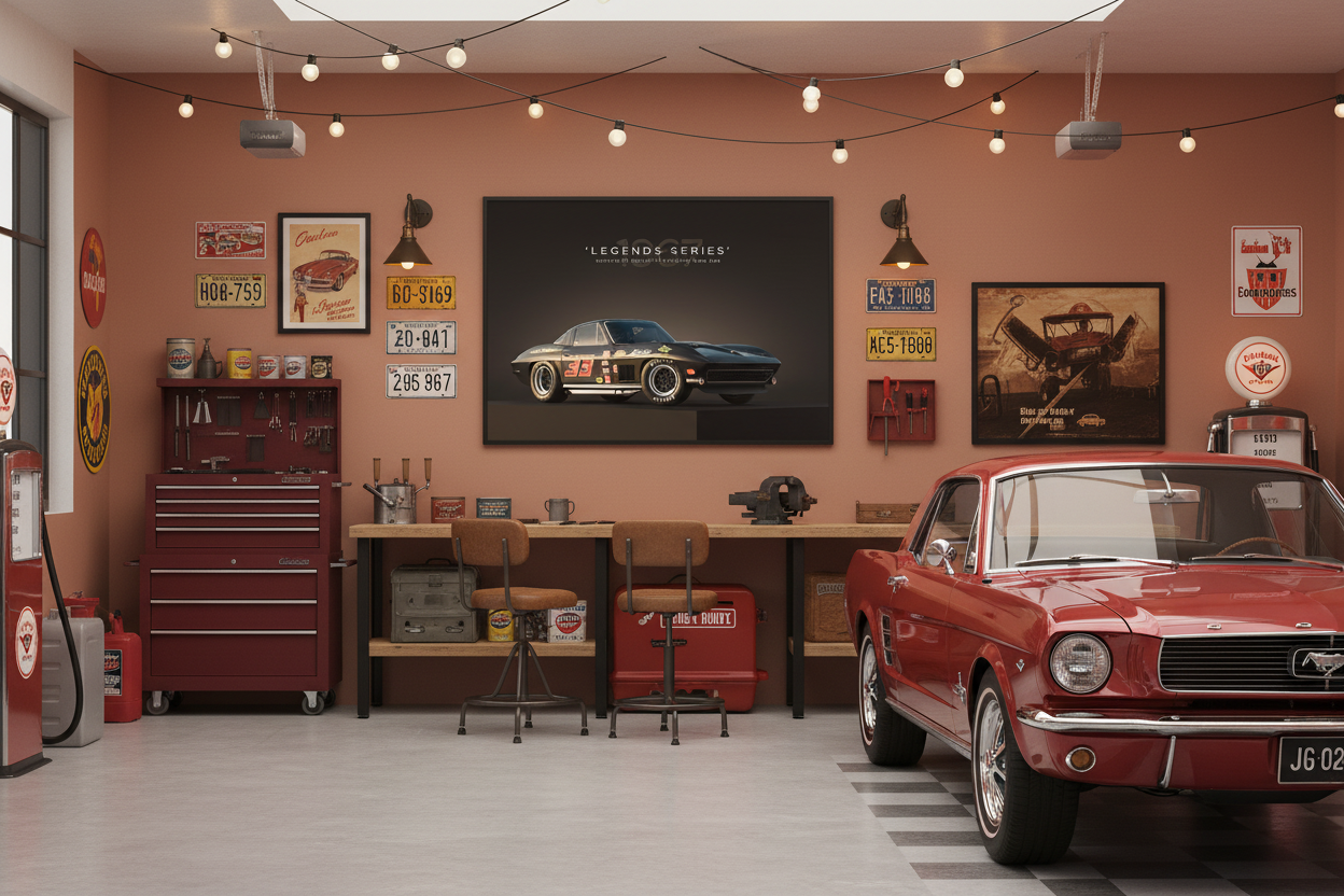 Bil Plakat 130 i garage