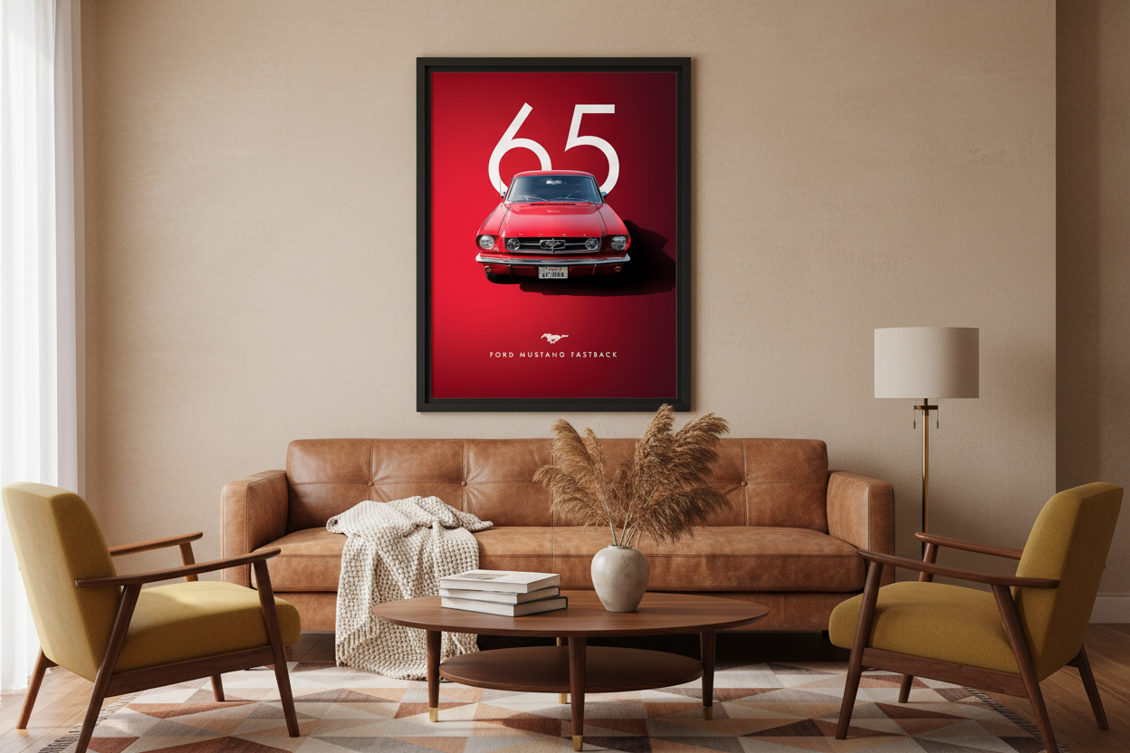 Bil Plakat 132 i stue