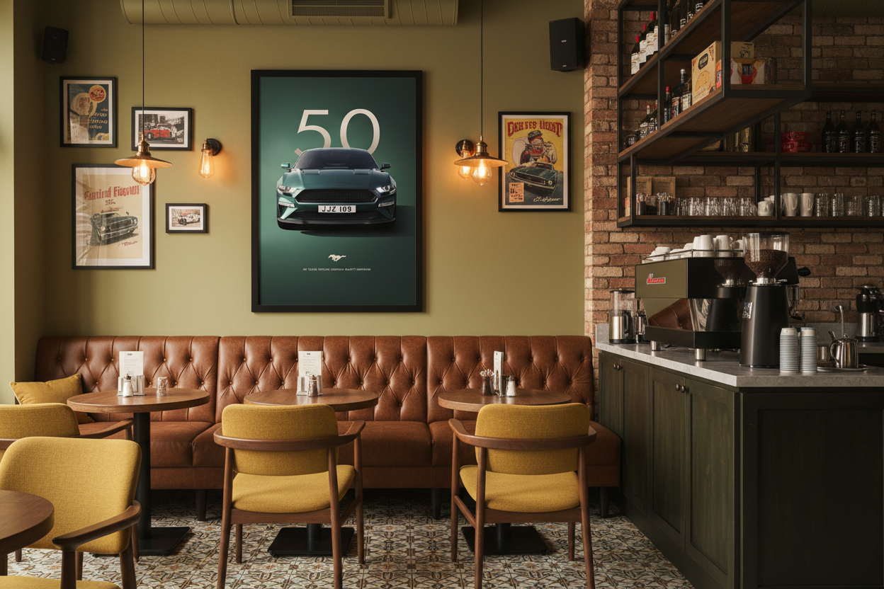 Bil Plakat 134 i cafe