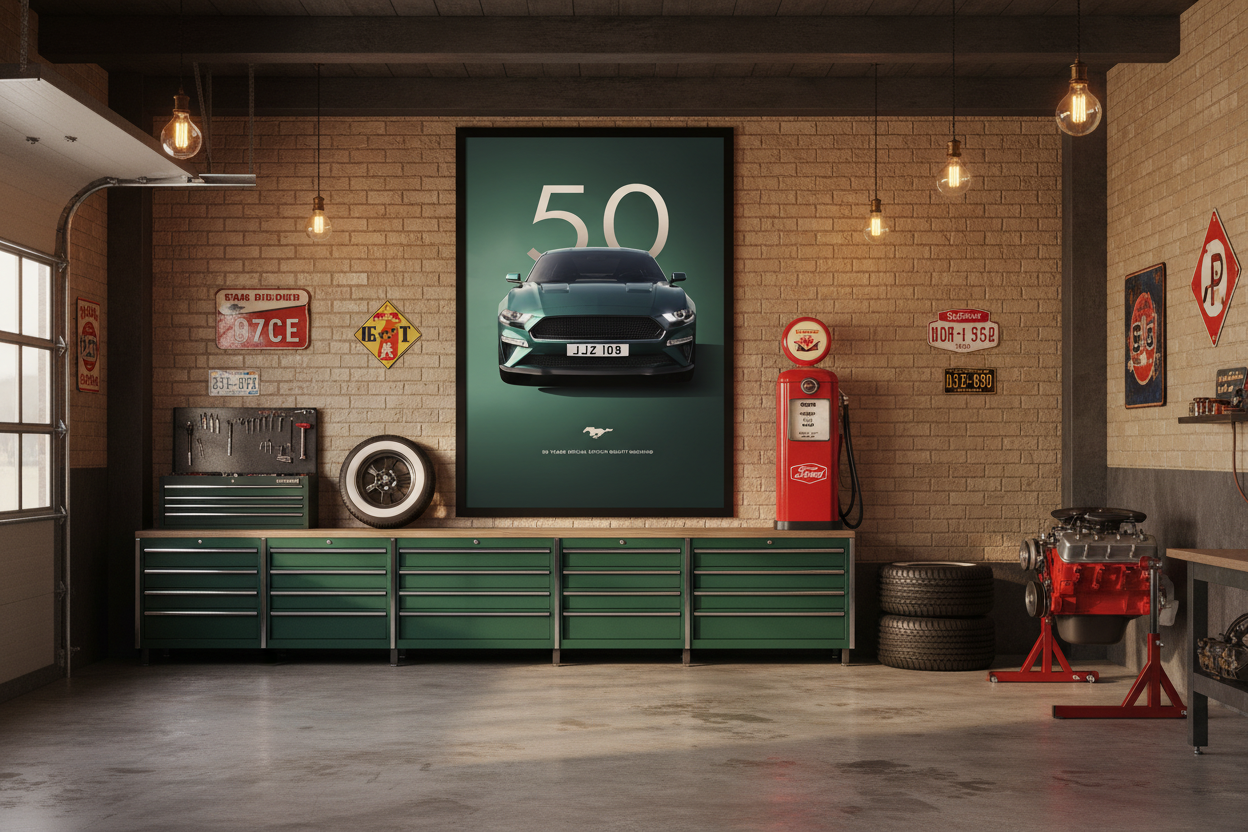 Bil Plakat 134 i garage