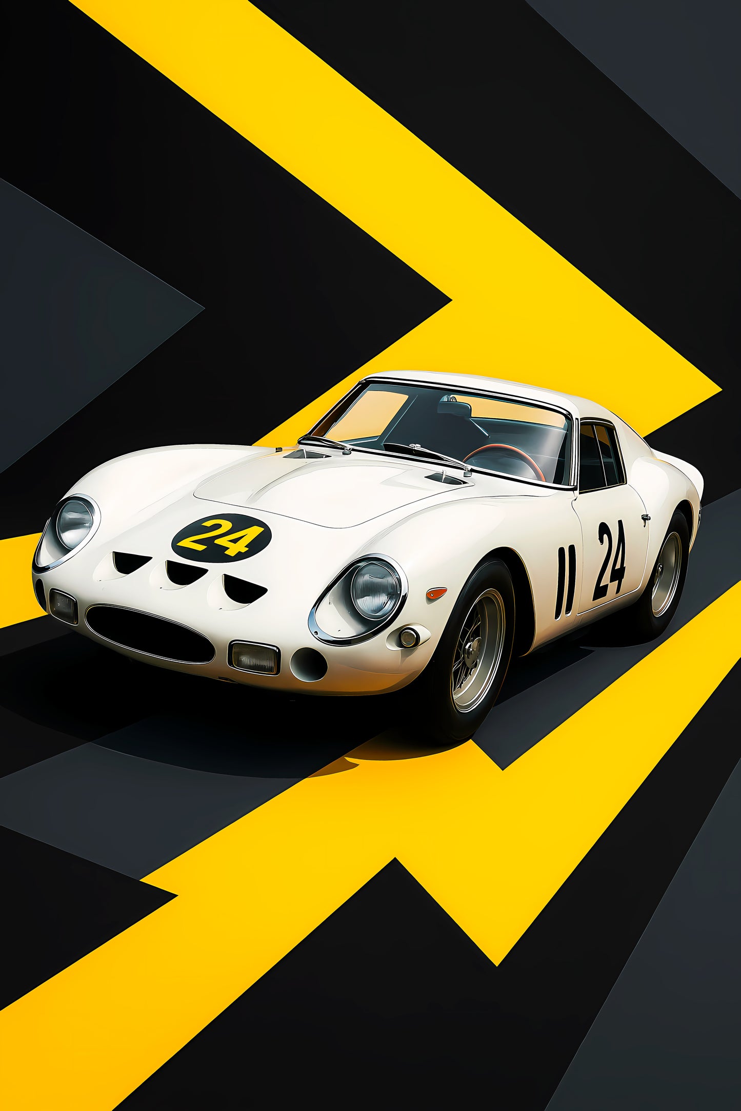 Bil plakat 92 med Ferrari 250 GTO som motiv til nordisk indretning i danske hjem
