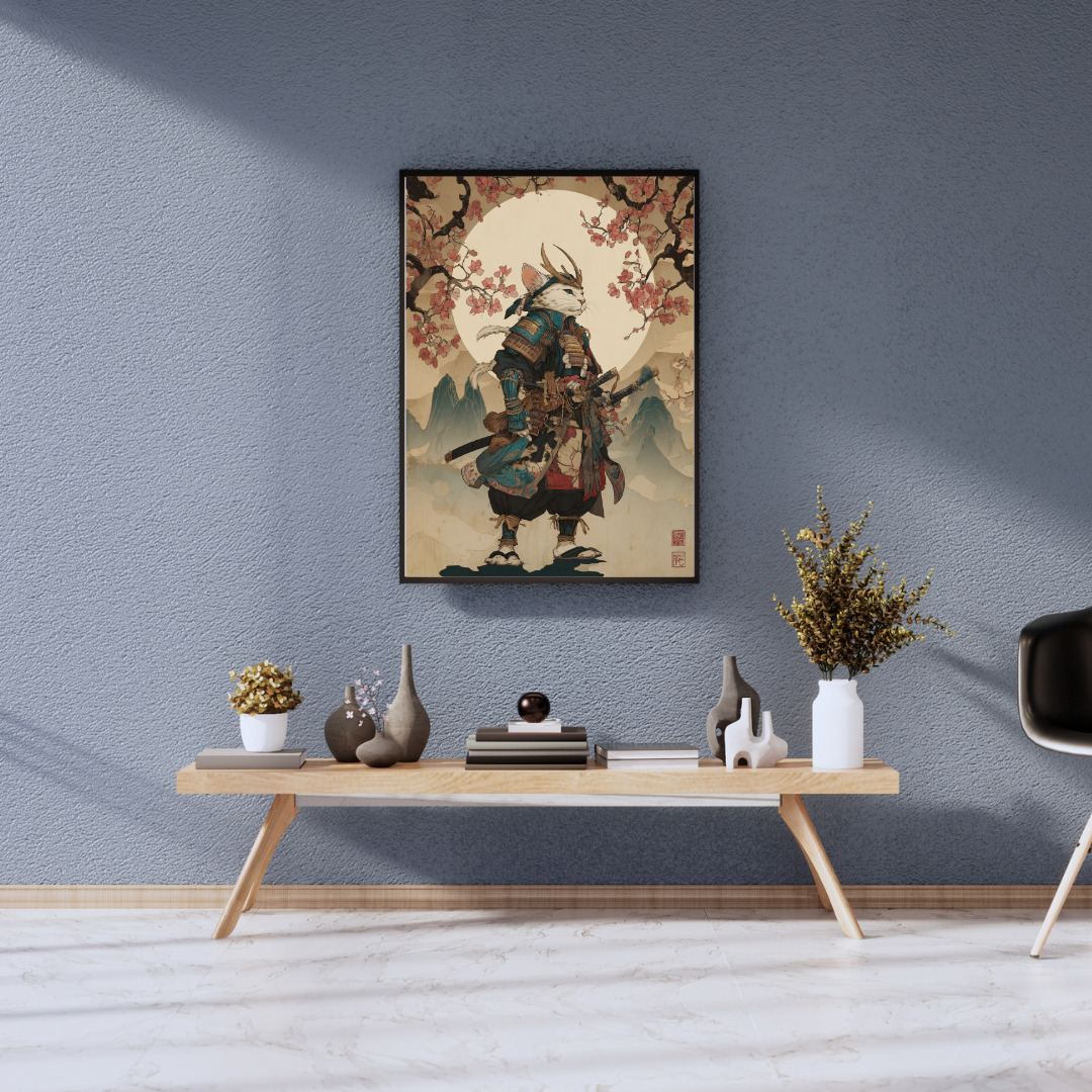 Japansk Plakat 70 - Samuraikat under Månen