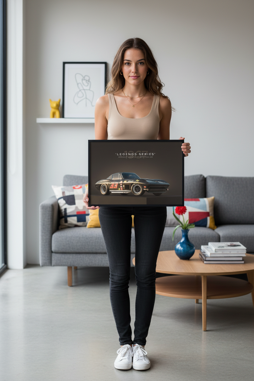 Chevrolet Corvette Stingray plakat lifestyle med ung kvinde