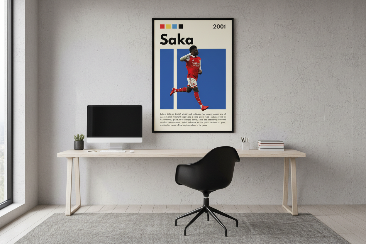 Fodbold Plakat 10 i hjemmekontor