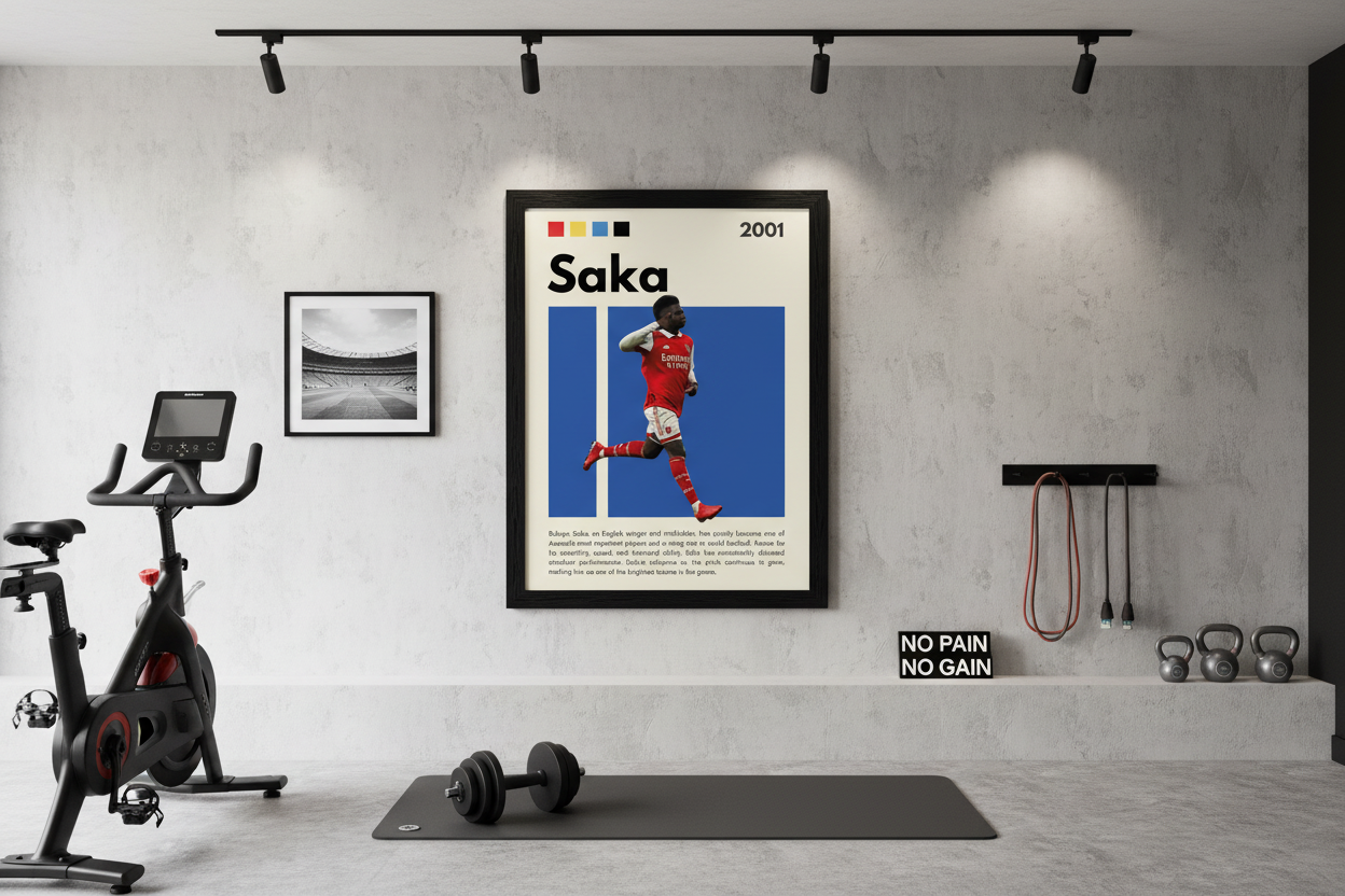 Fodbold Plakat 10 i træningsrum