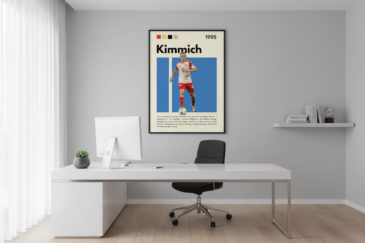 Fodbold Plakat 11 i hjemmekontor
