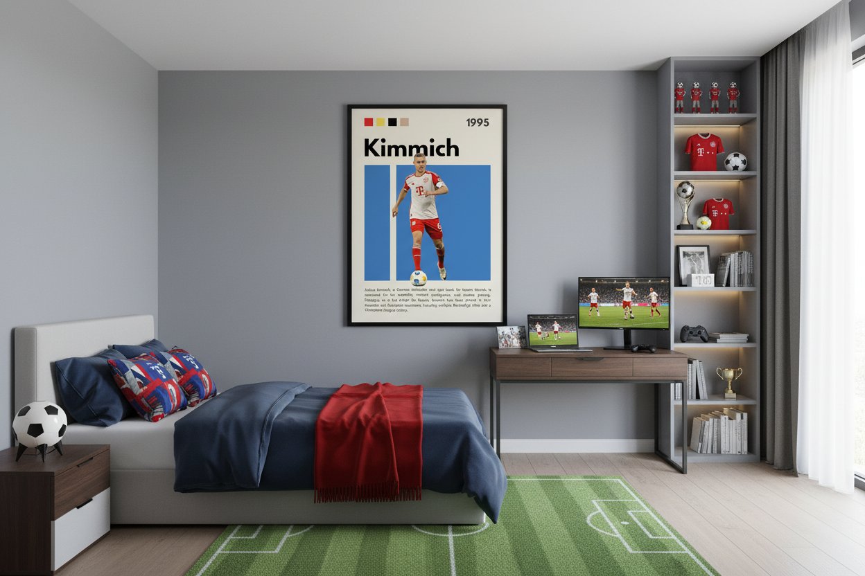 Fodbold Plakat 11 i teenageværelse